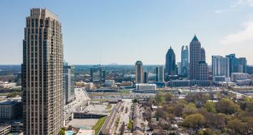 The Atlanta Skyline with the Atlantic Residences in foreground a SWS Project